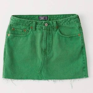 NWT Abercrombie Green Denim Skirt